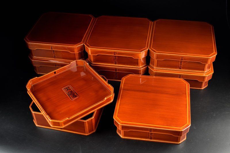 蔵A5966】飛騨春慶塗 大徳寺 弁当箱 重箱 八客 - メルカリ