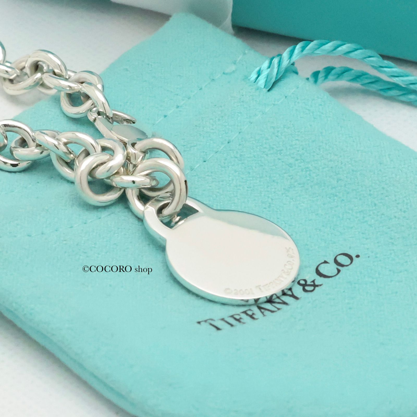 美品】ティファニー TIFFANY&Co. ラウンド タグ チャーム チェーン
