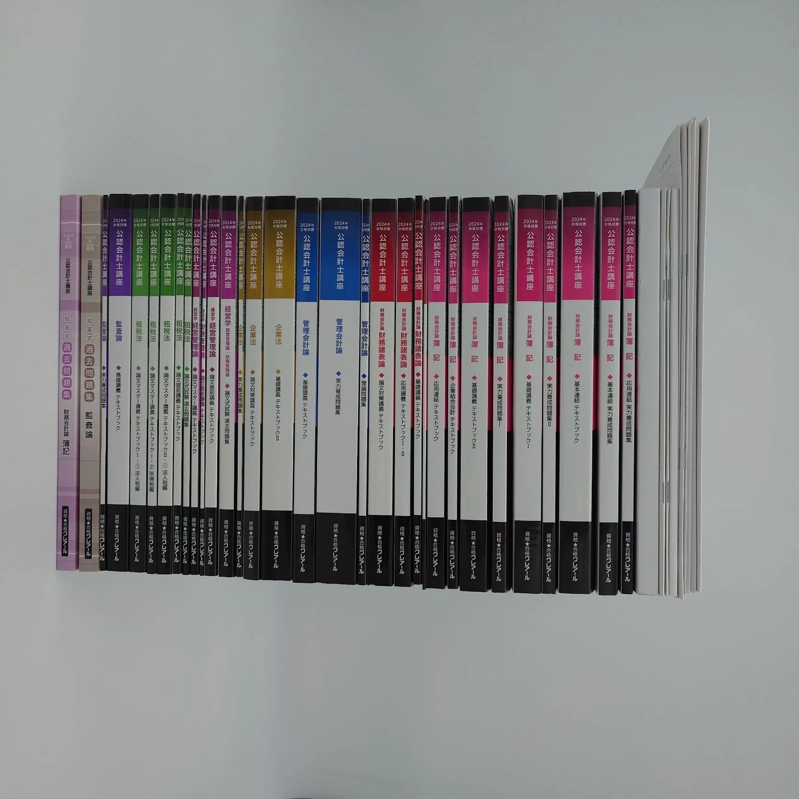 7 2024年合格目標 公認会計士講座 テキストおよび問題集セット 資格