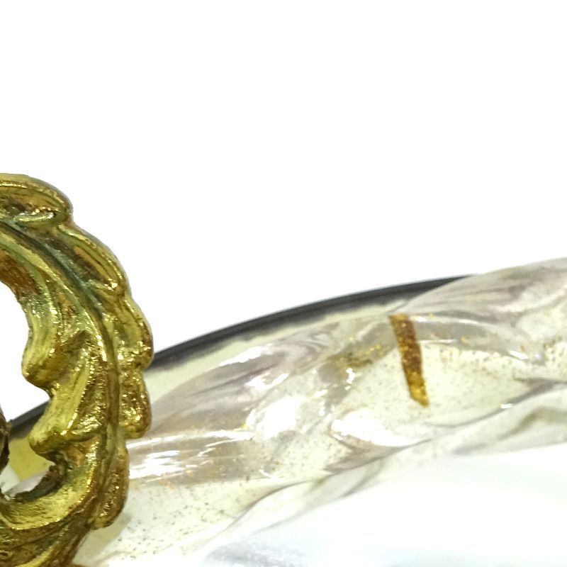  三重店 ベネチアングラス ミラートレイ ムラーノガラス ゴールドガラス アンティーク|イタリア 426-C833 小物置き 置物 インテリア小物