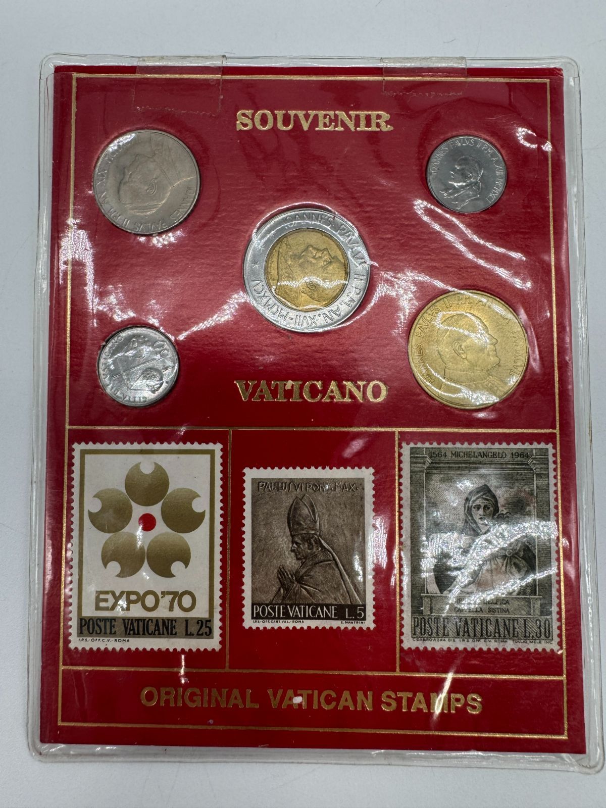 SOUVENIR VATICANO コイン 切手 セット バチカン市国 ローマ法王