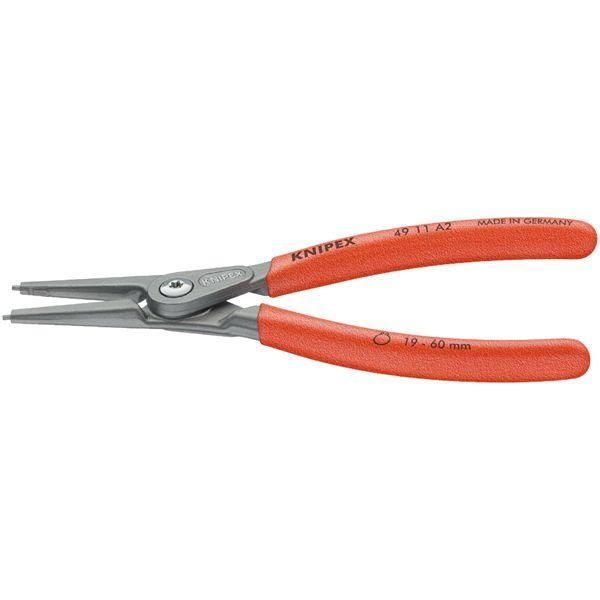 KNIPEX クニペックス 軸用精密 スナップリングプライヤー 直 滑り止めプラスチックコーティング 全長225mm 4911-A3 工具 ツール