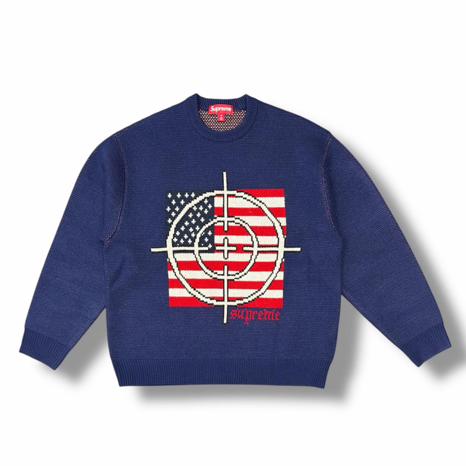 Supreme 25AW Target Sweater ターゲット ニット 星条旗 シュプリーム ブルー M （9960M） Supreme 25AW Target Sweater ターゲット ニット 星条旗 シュプリーム
