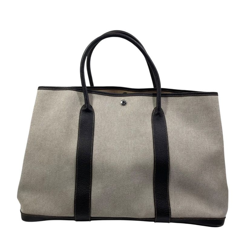 エルメス HERMES ガーデンパーティGM □I刻印 ベージュ/ブラウン トワル・ブッフル メンズ ハンドバッグ