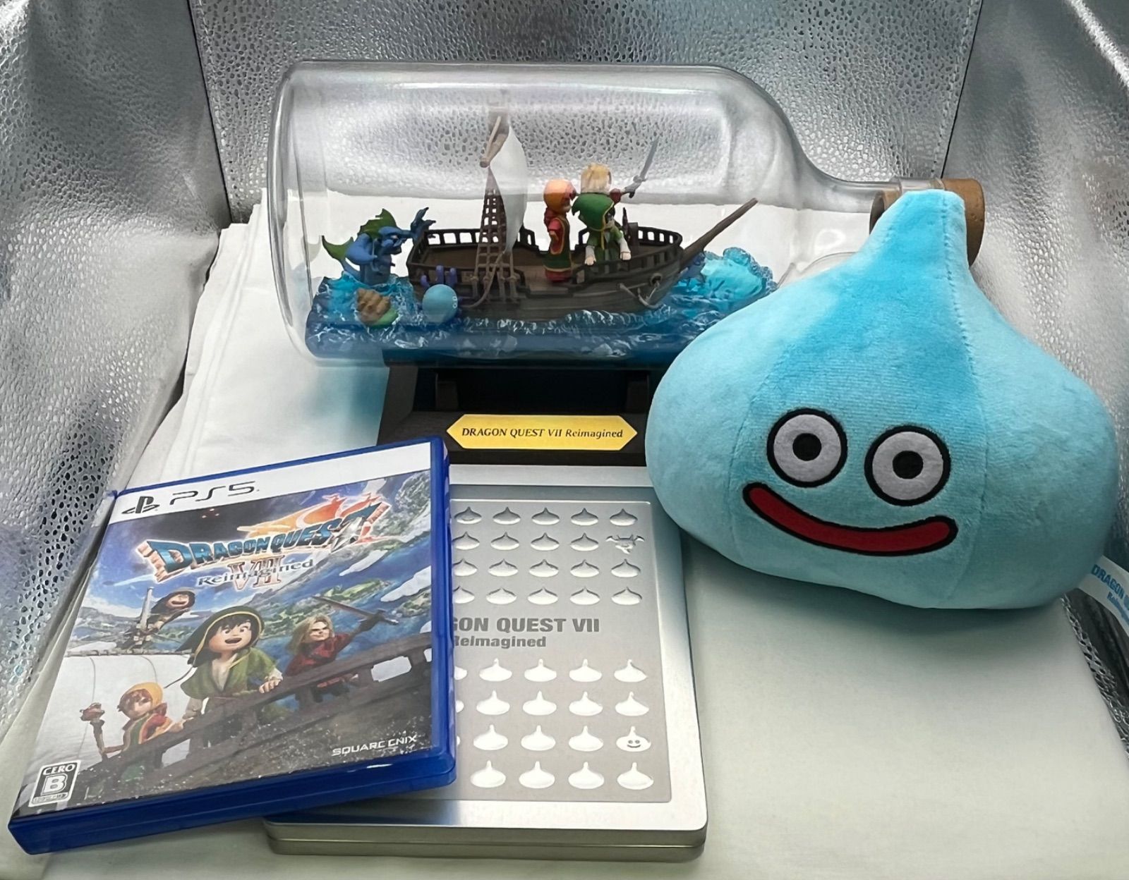 ▽ドラゴンクエストⅦリマインド ボトルシップフィギュア+PS5ソフト+