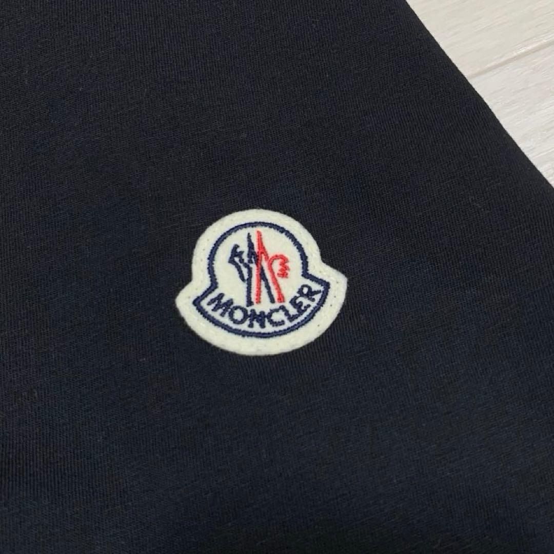モンクレール 無地 ワッペン Tシャツ L ブラック 国内正規品 4S547 