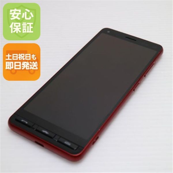 美品 A001KC Y!mobile かんたんスマホ2 レッド スマホ 白ロム 土日祝