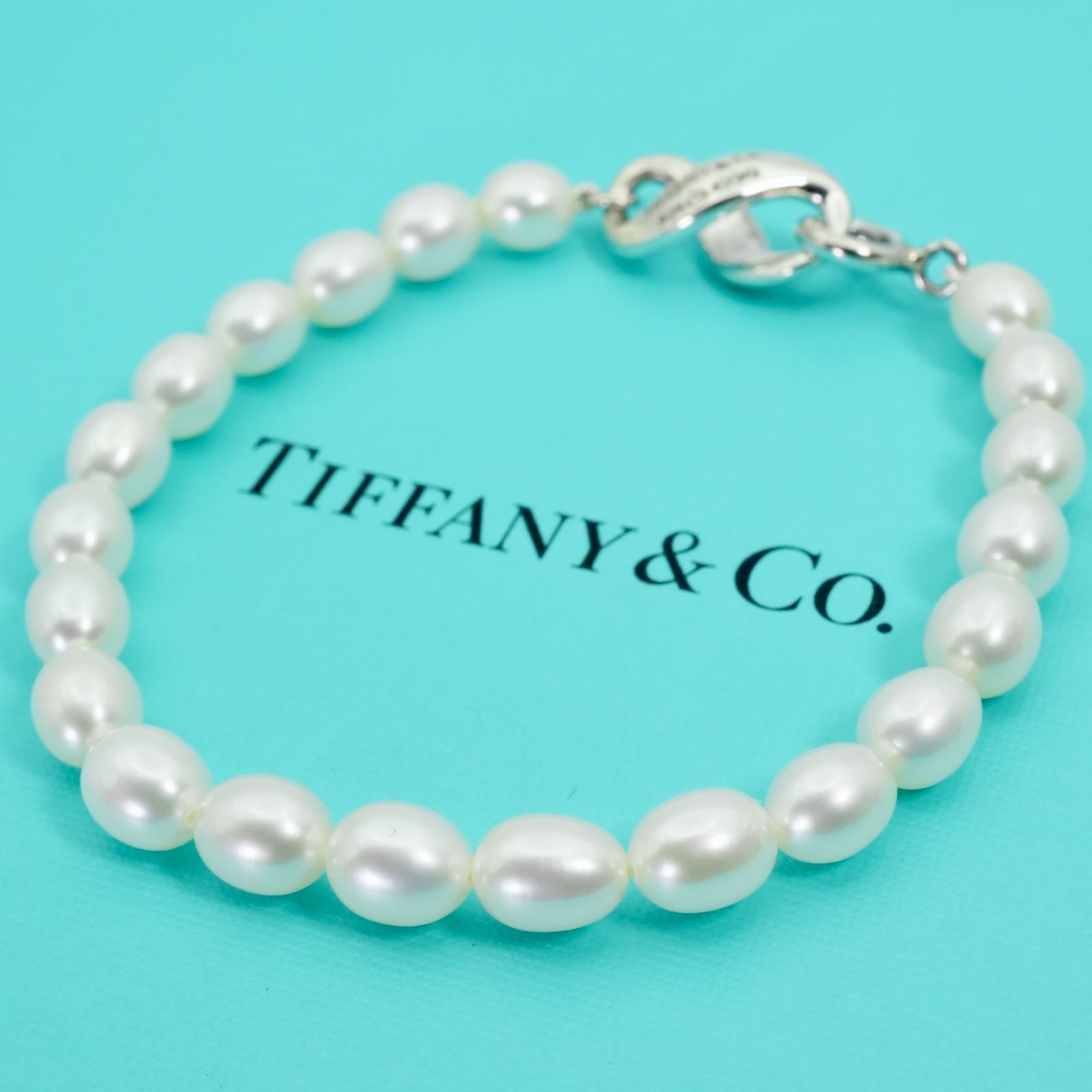 希少ティファニー パールフィギュアエイトインフィニティブレスレット