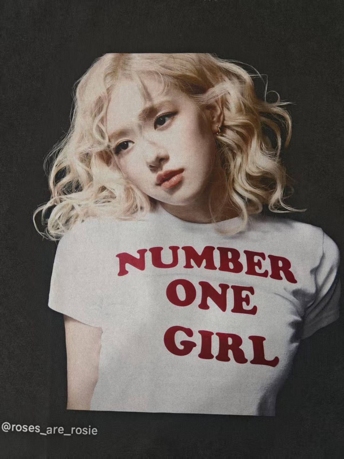 BLACKPINK ROSÉ ロゼ Tシャツ ヴィンテージ加工 Tシャツ K-POP Number