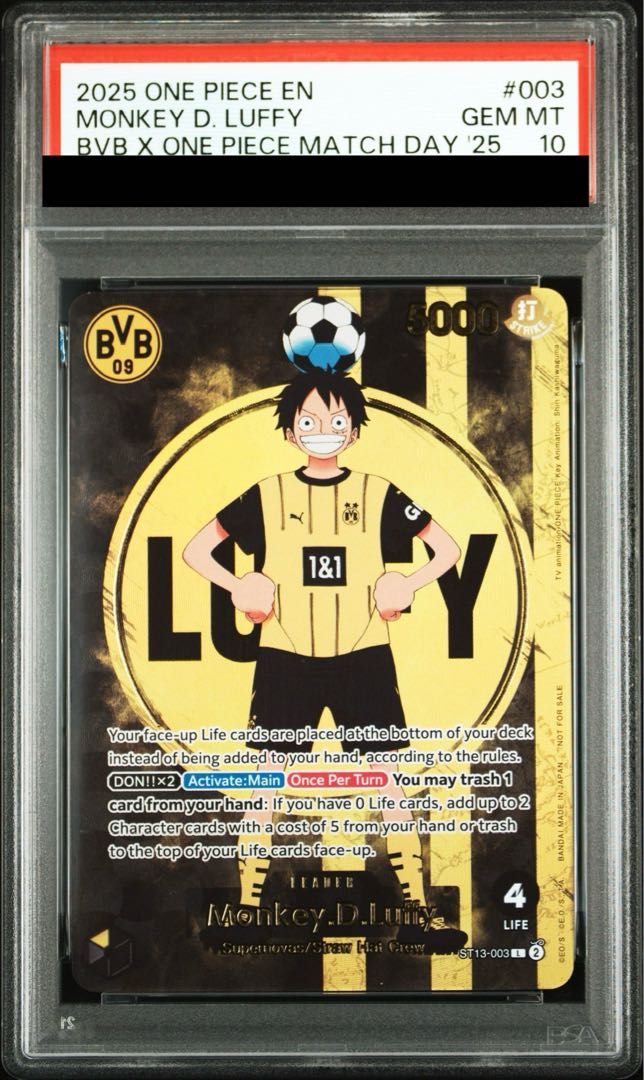 PSA10】 モンキー・D・ルフィ 《英語版》 (ドルトムント) [L] {ST13