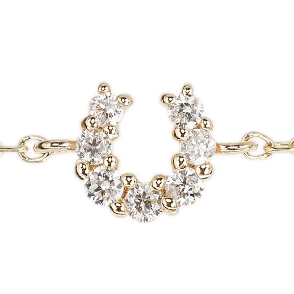 エテ ダイヤモンド ブレスレット K10イエローゴールド ete 馬蹄 ホース