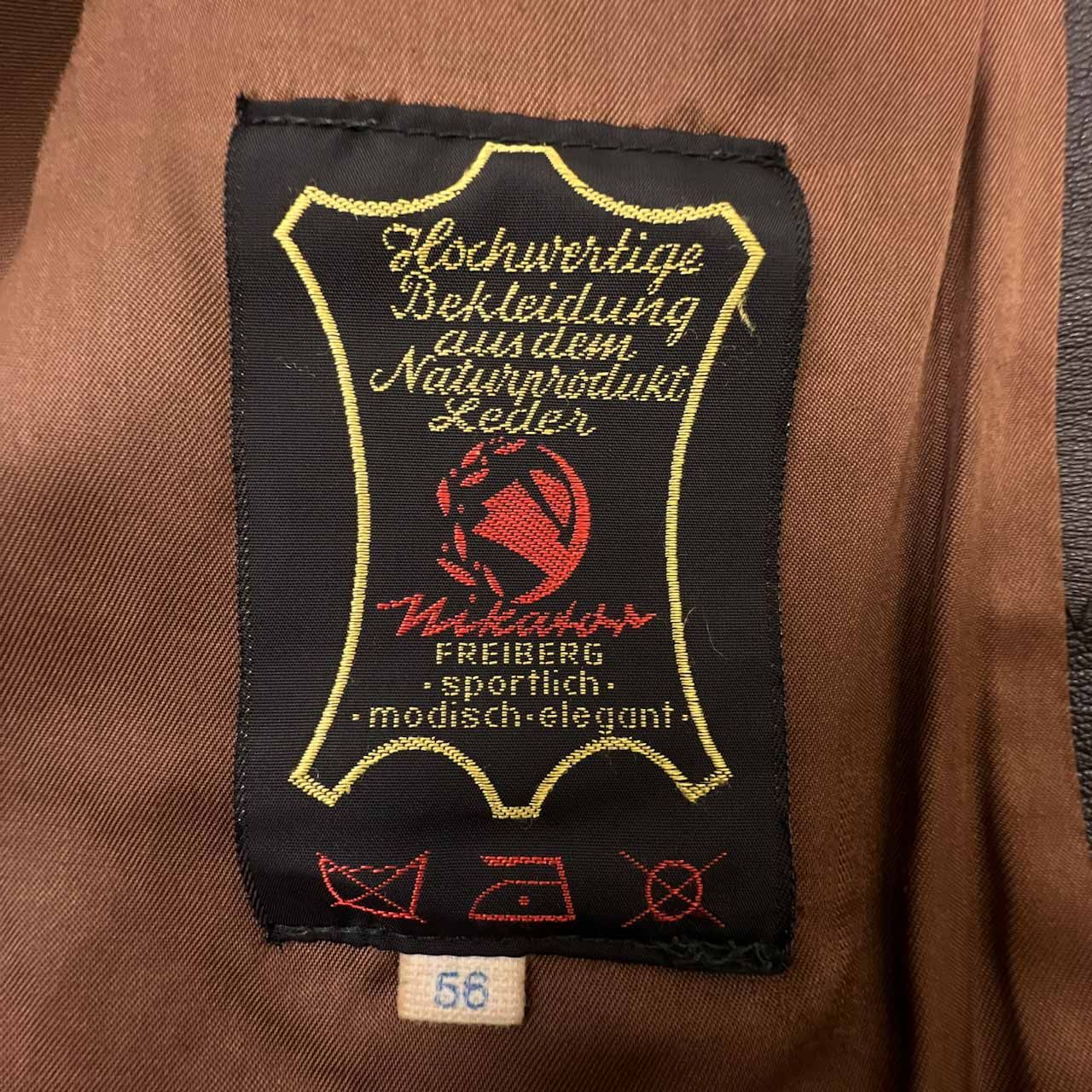 60s 70s FREIBERG ユーロ ビンテージ vintage leather 本革 レザー 