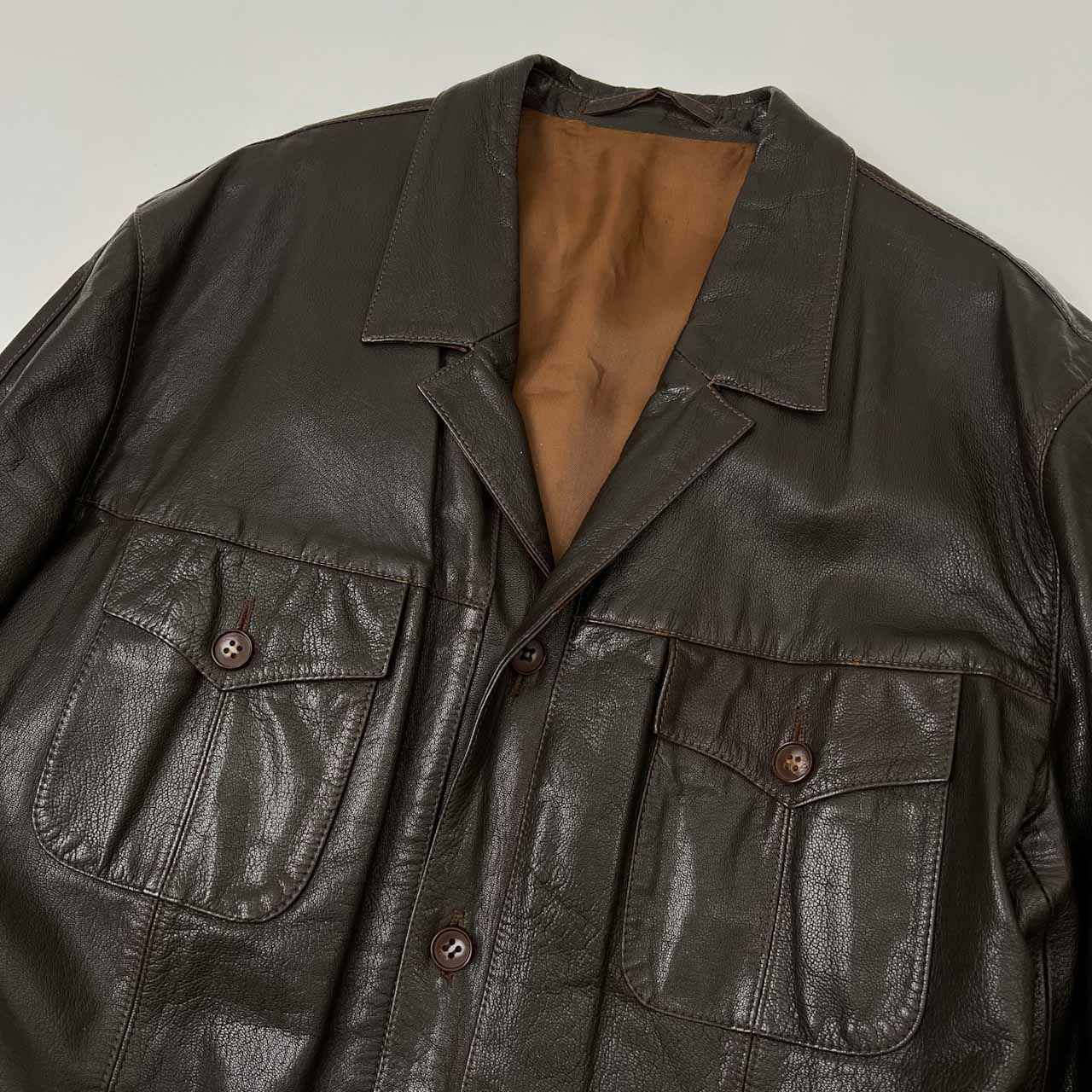 60s 70s FREIBERG ユーロ ビンテージ vintage leather 本革 レザー 