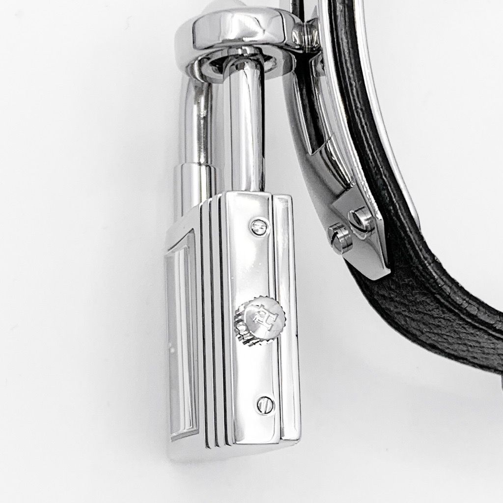 HERMES 【OH済】エルメス ケリーウォッチ SS 黒文字盤 シルバー