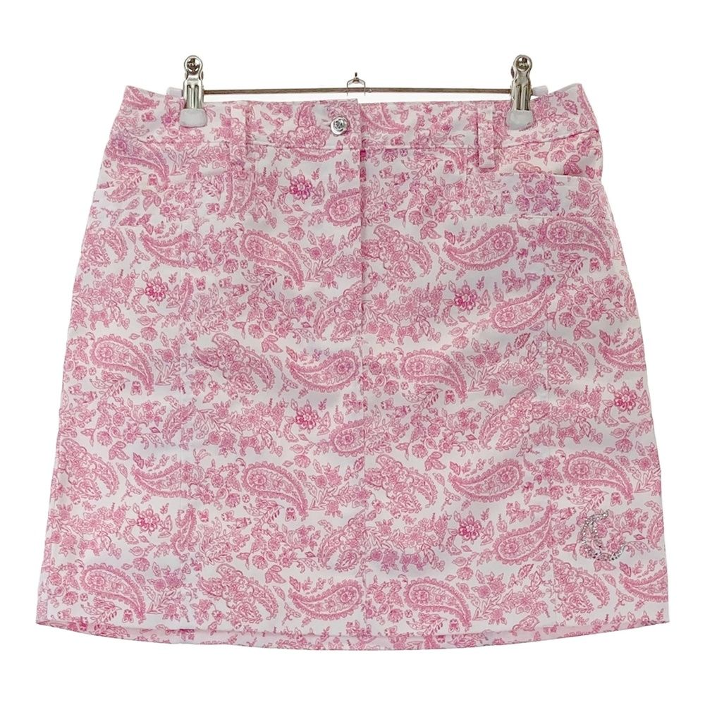 サイズ：L CALLAWAY キャロウェイ 裏地付 スカート ペイズリー柄