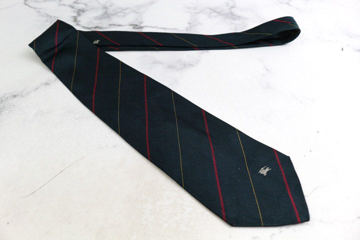 バーバリーズ ブランドネクタイ ホースマーク ストライプ柄 シルク