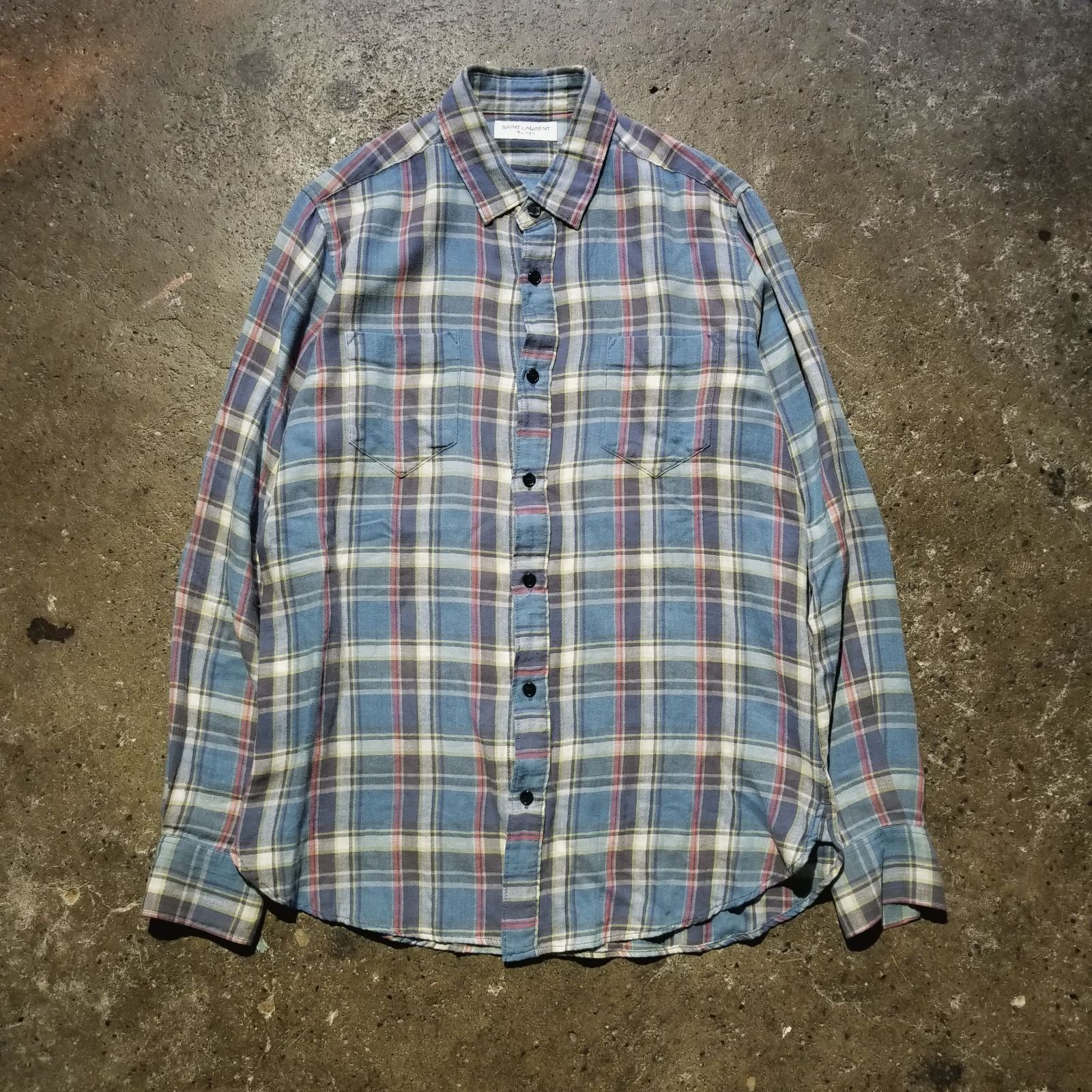 SAINT LAURENT PARIS 16ss チェックシャツ XS サンローラン 2016ss