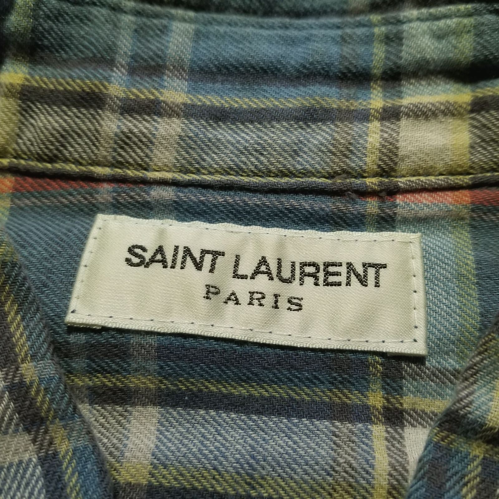 SAINT LAURENT PARIS 16ss チェックシャツ XS サンローラン 2016ss