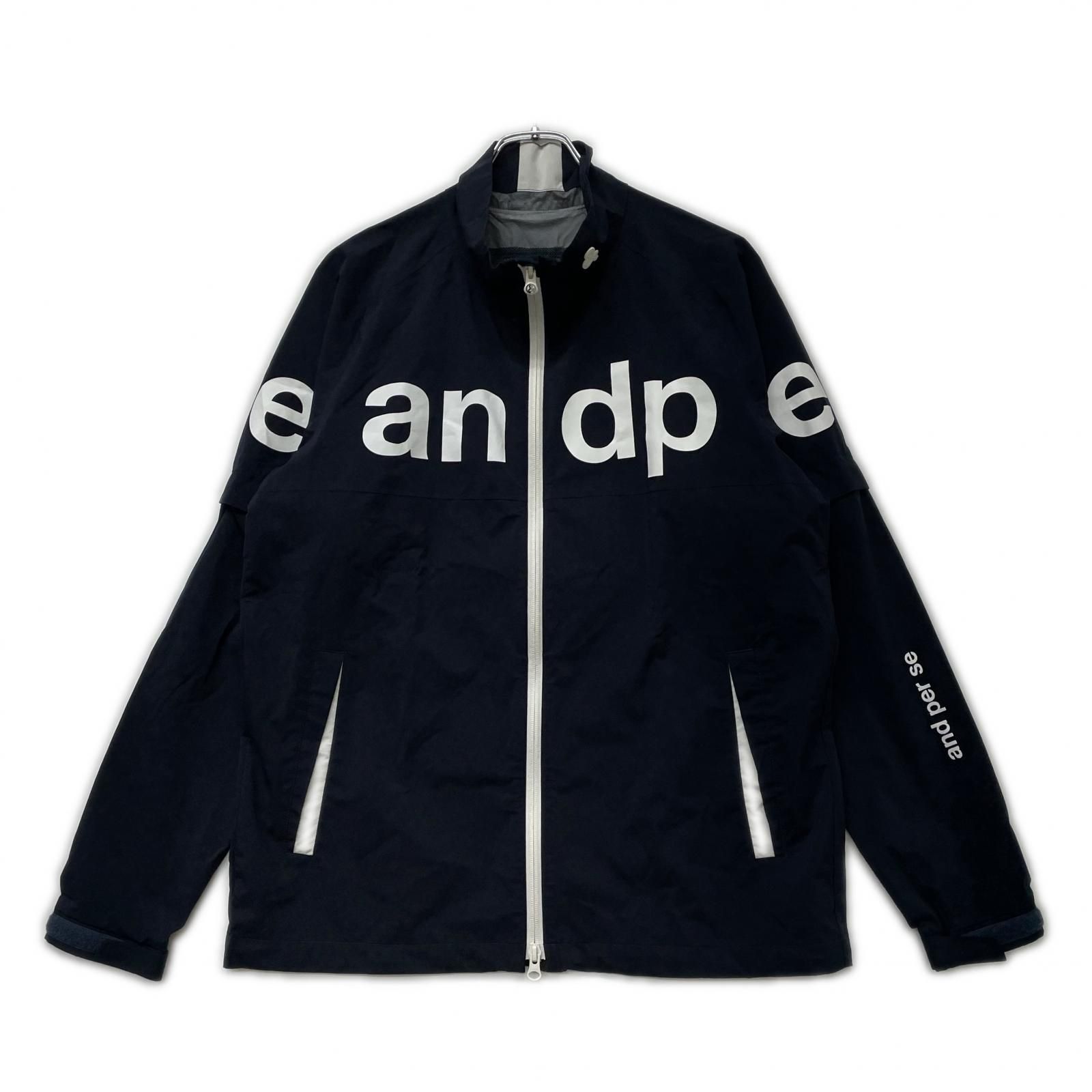 中古 メンズ アンパスィ and per se レインジャケット L 紺 ネイビー