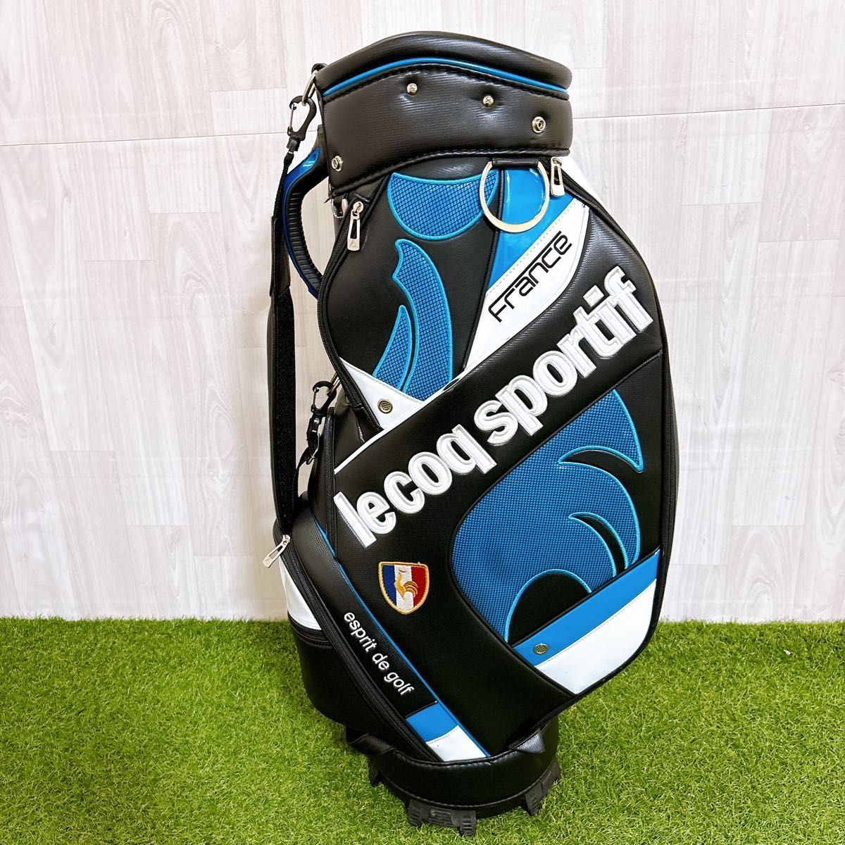 良品 le coq sportif ルコックスポルティフ キャディバッグ ゴルフ