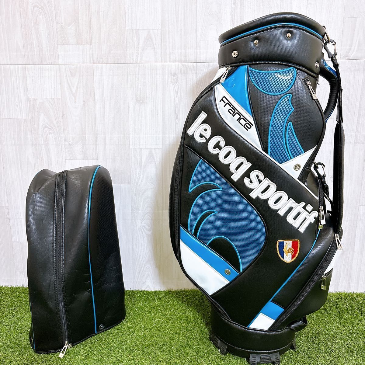 良品 le coq sportif ルコックスポルティフ キャディバッグ ゴルフ