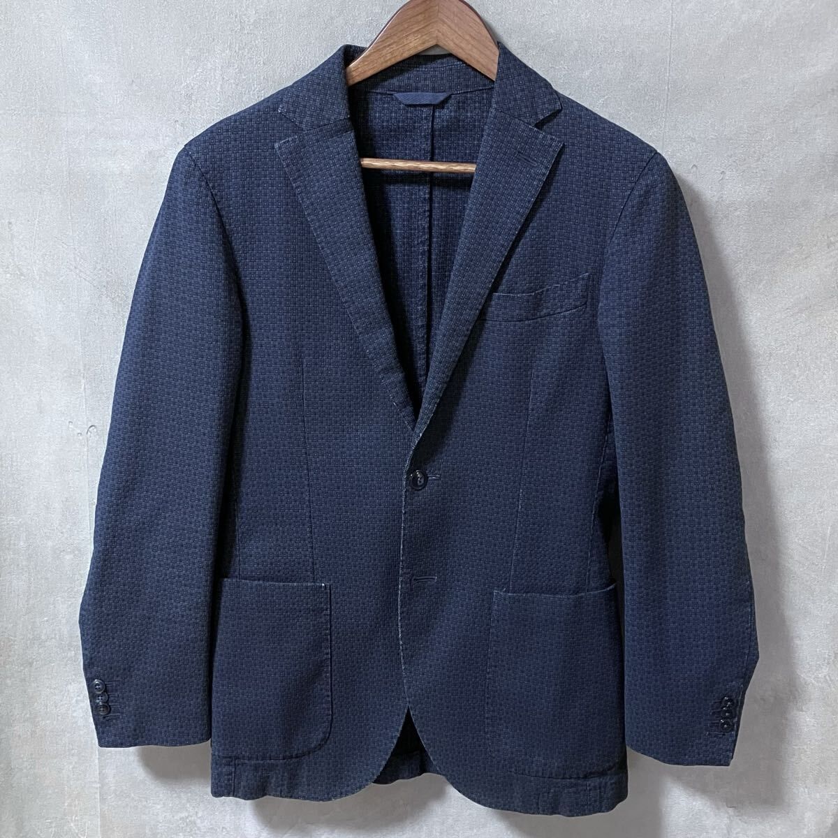 LBM1911 ルビアム Slim Fit インディゴ コットン ストレッチ 総柄 