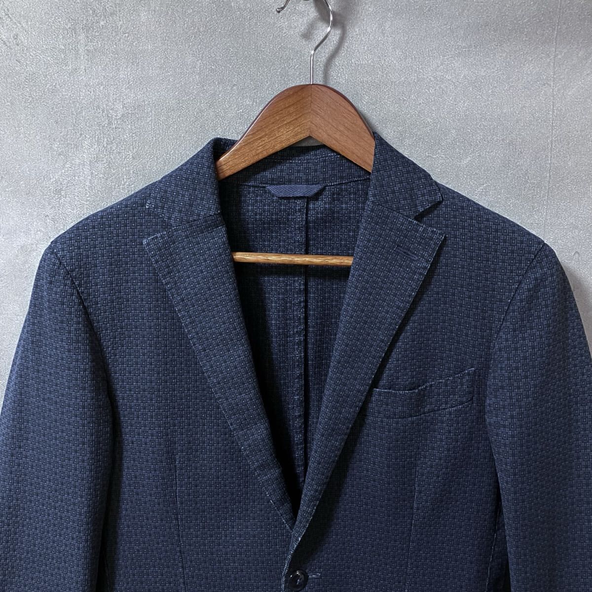LBM1911 ルビアム Slim Fit インディゴ コットン ストレッチ 総柄 