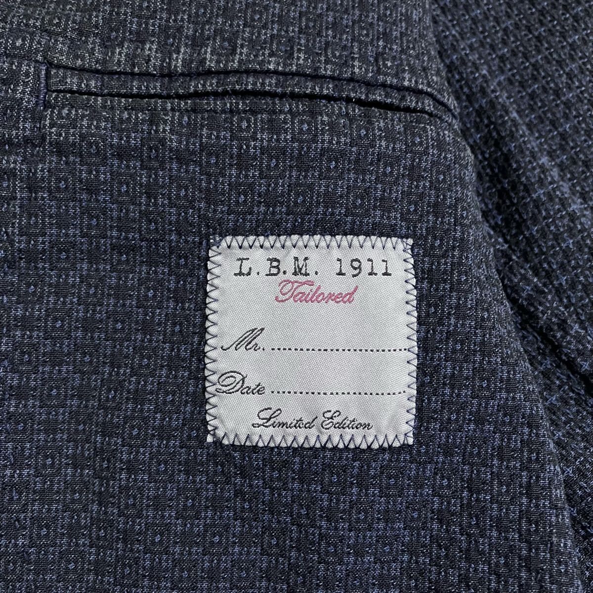 LBM1911 ルビアム Slim Fit インディゴ コットン ストレッチ 総柄 