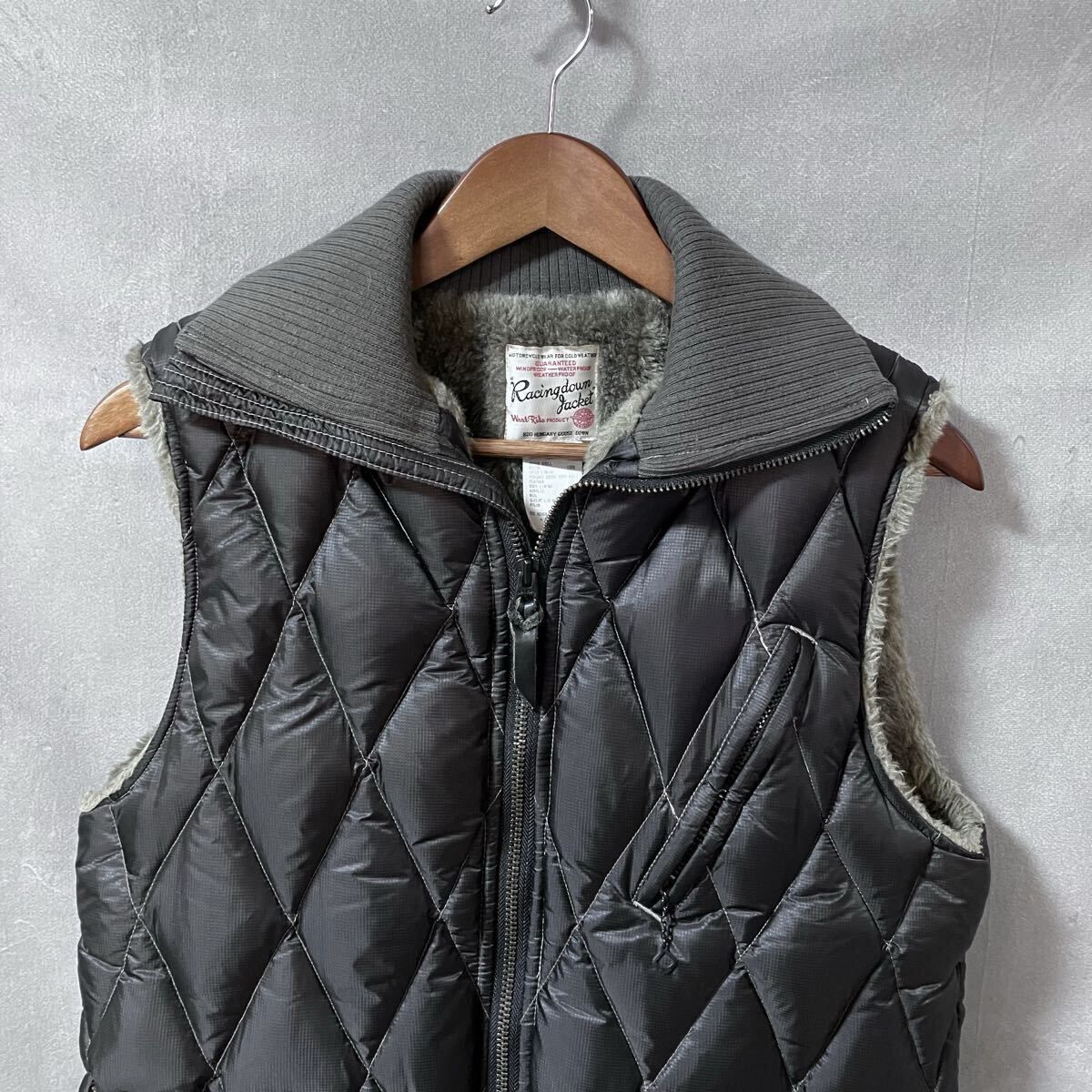 WESTRIDE ウエストライド　2way ダウンジャケット　ダウンベスト　XS WEST RIDE ウエストライド RACING DOWN VEST ナイロン アクリルファー