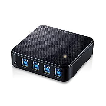 【中古】エレコム USB切替器 PC→4ポート USB3.0→4ポート 手元スイッチ ブラック U3SW-T4