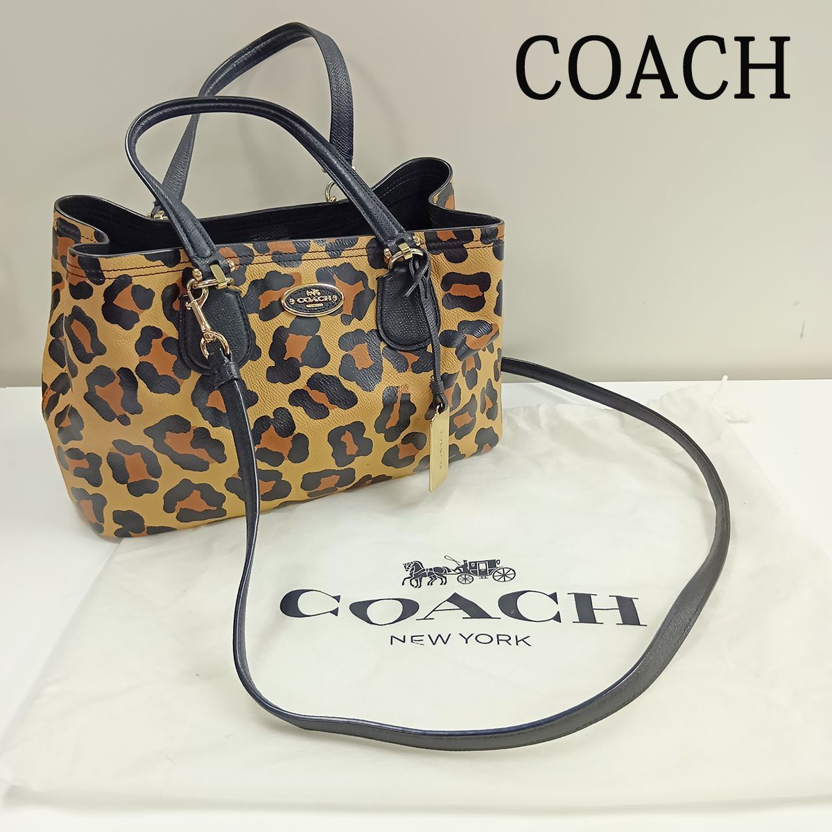 COACH コーチ ショルダーバッグ レオパード 2WAY - メルカリ