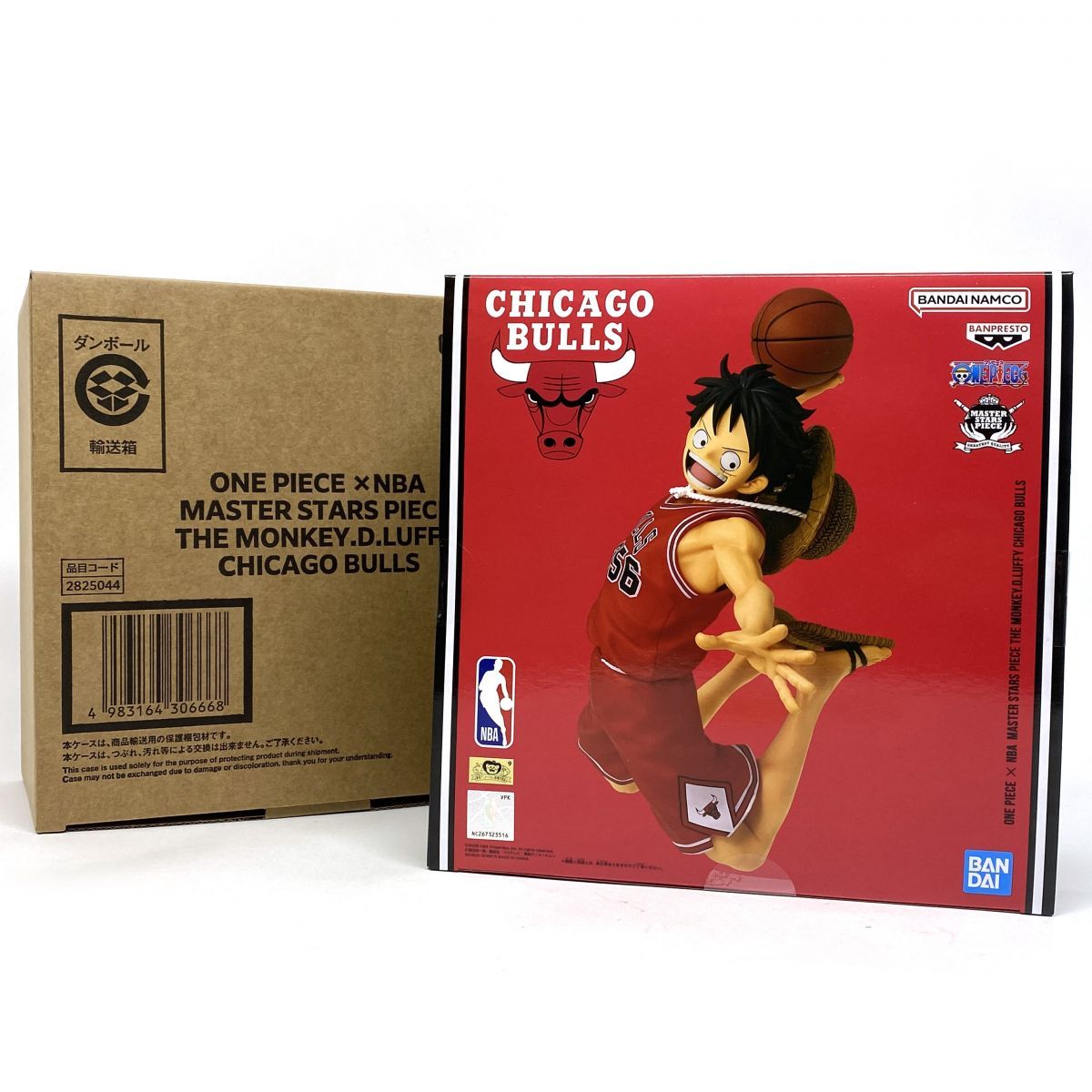 ワンピース NBA ルフィ CHICAGO BULLS フィギュア　新品未開封 新品未開封 ONE PIECE × NBA ルフィ LAKERS ワンピースベースショップ