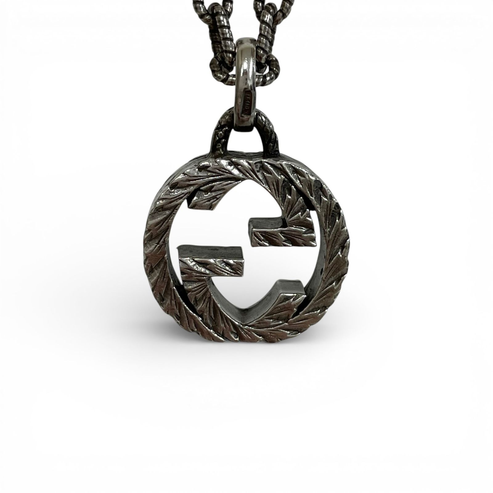 GUCCI グッチ ネックレス 925 インターロッキングG アラベスク 455307 