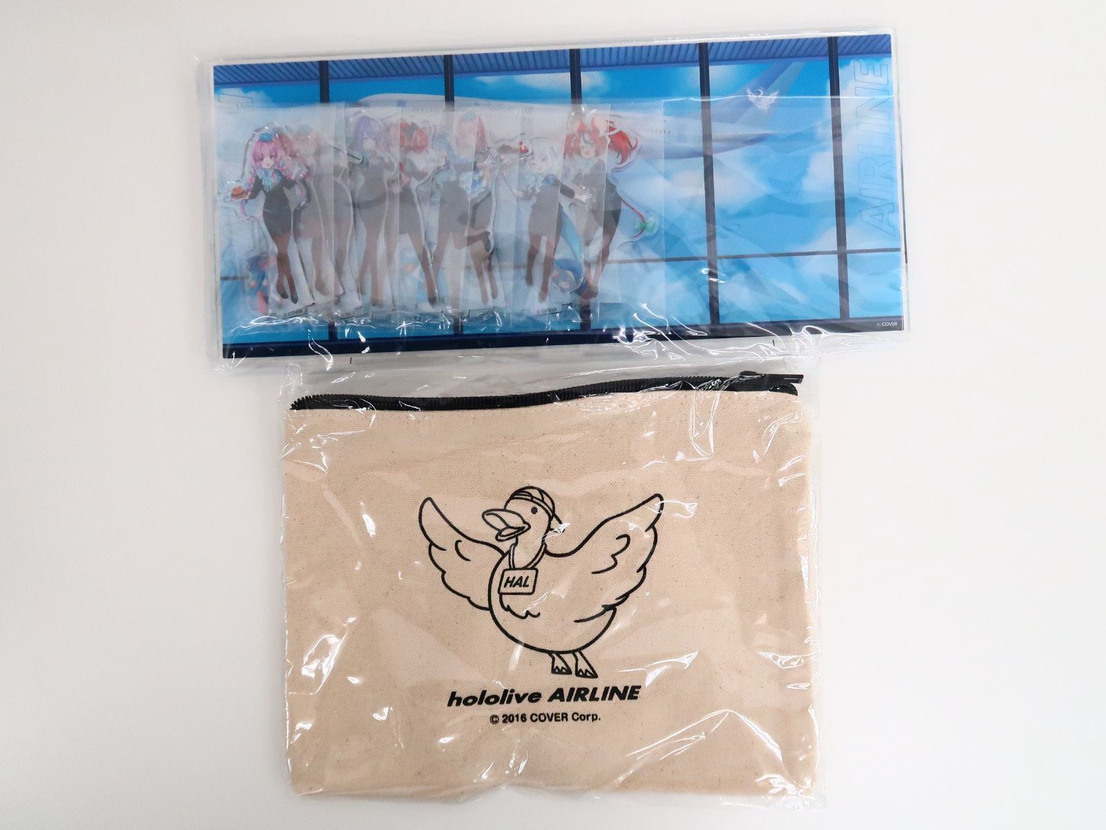 2-piece set Vtuber Hololive Hololive City Hololive Airline Diorama Acrylic Stand Travel Pouch
