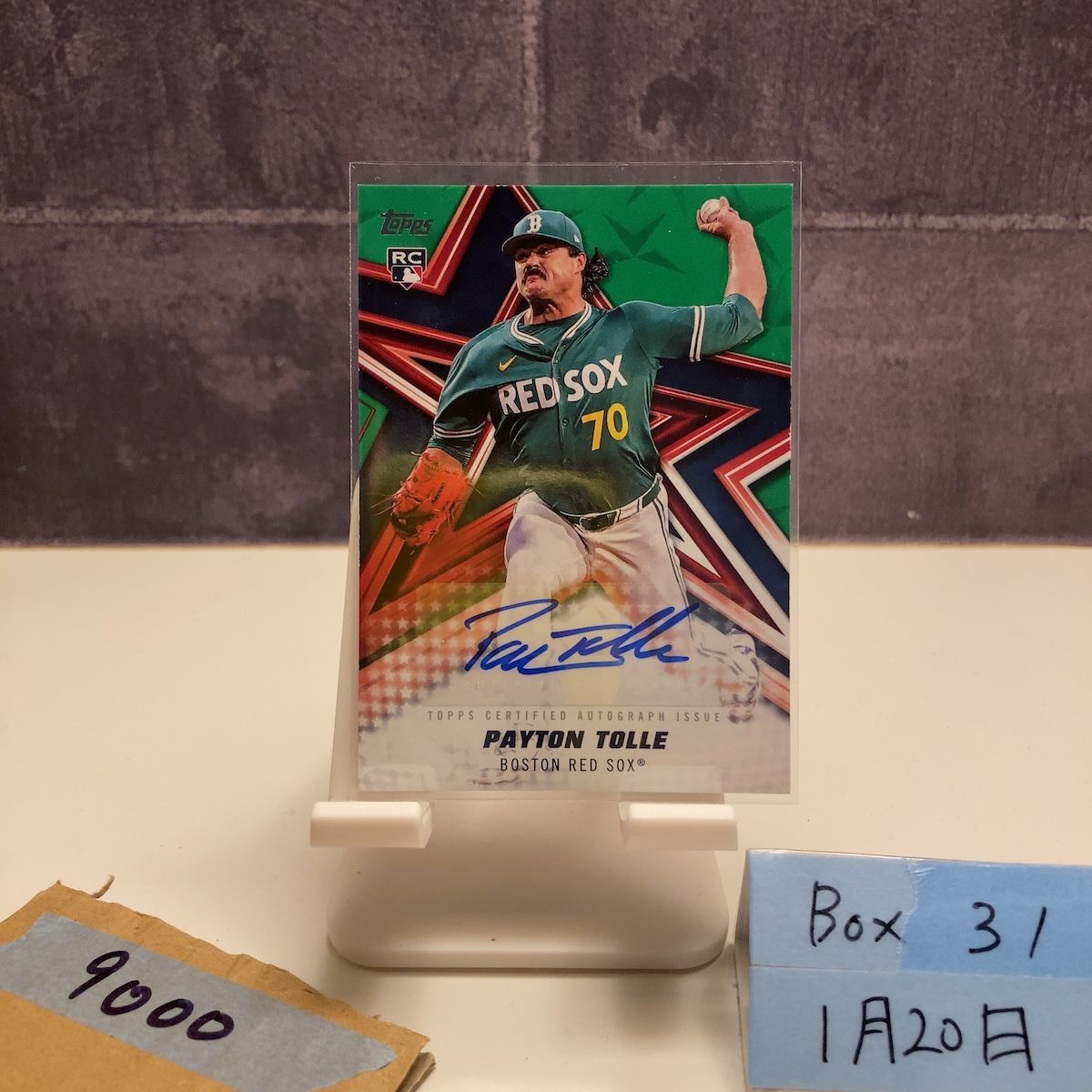 2026 Topps Payton Tolle 61/99 直筆サインカード Boston Red Sox 