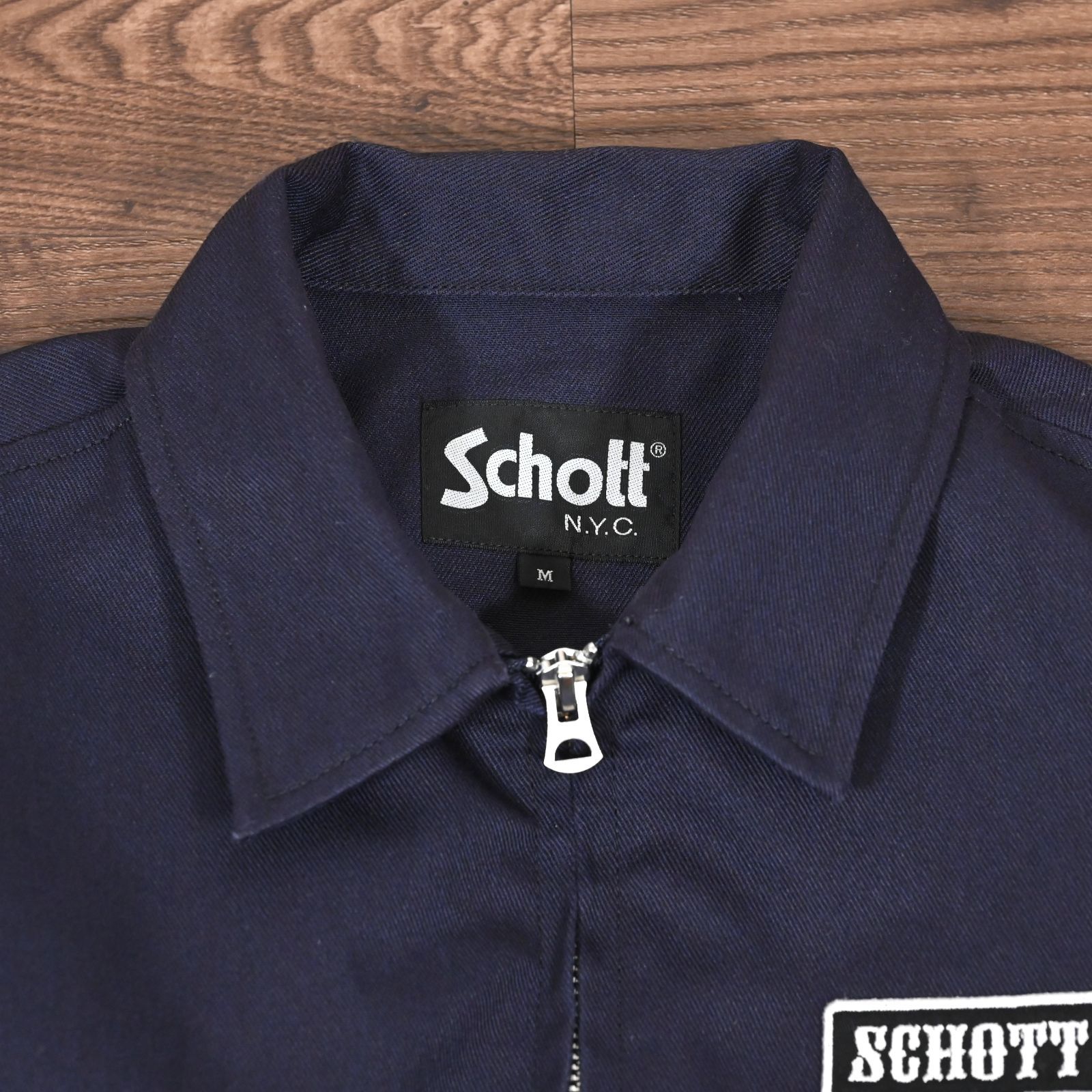 schott ショット ワークジャケット ネイビー ワッペン アメカジ M