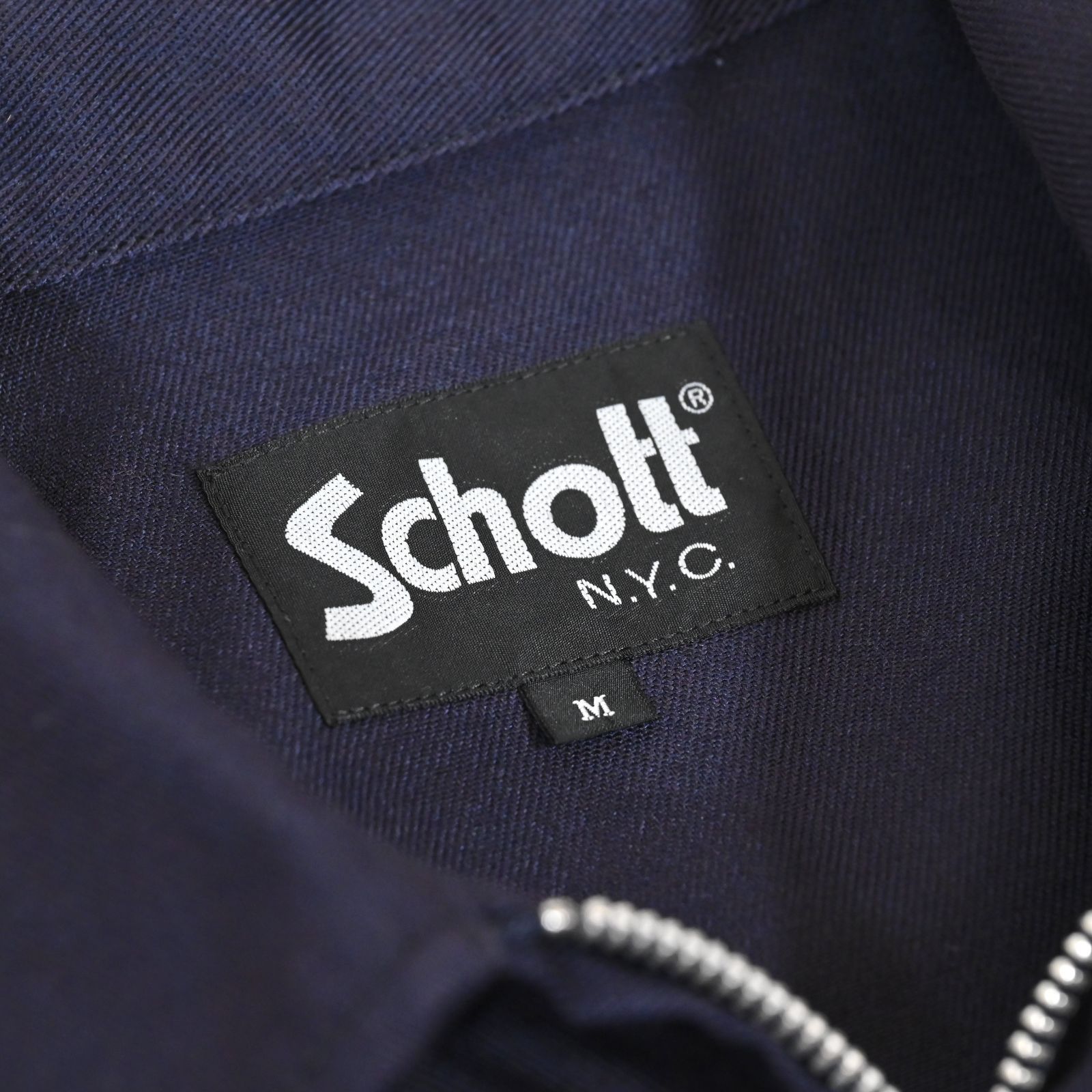 schott ショット ワークジャケット ネイビー ワッペン アメカジ M