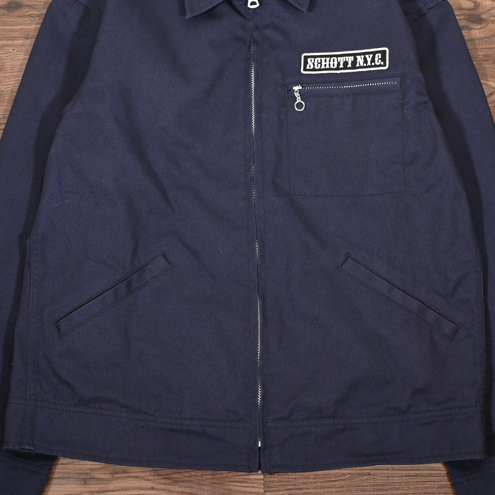 schott ショット ワークジャケット ネイビー ワッペン アメカジ M