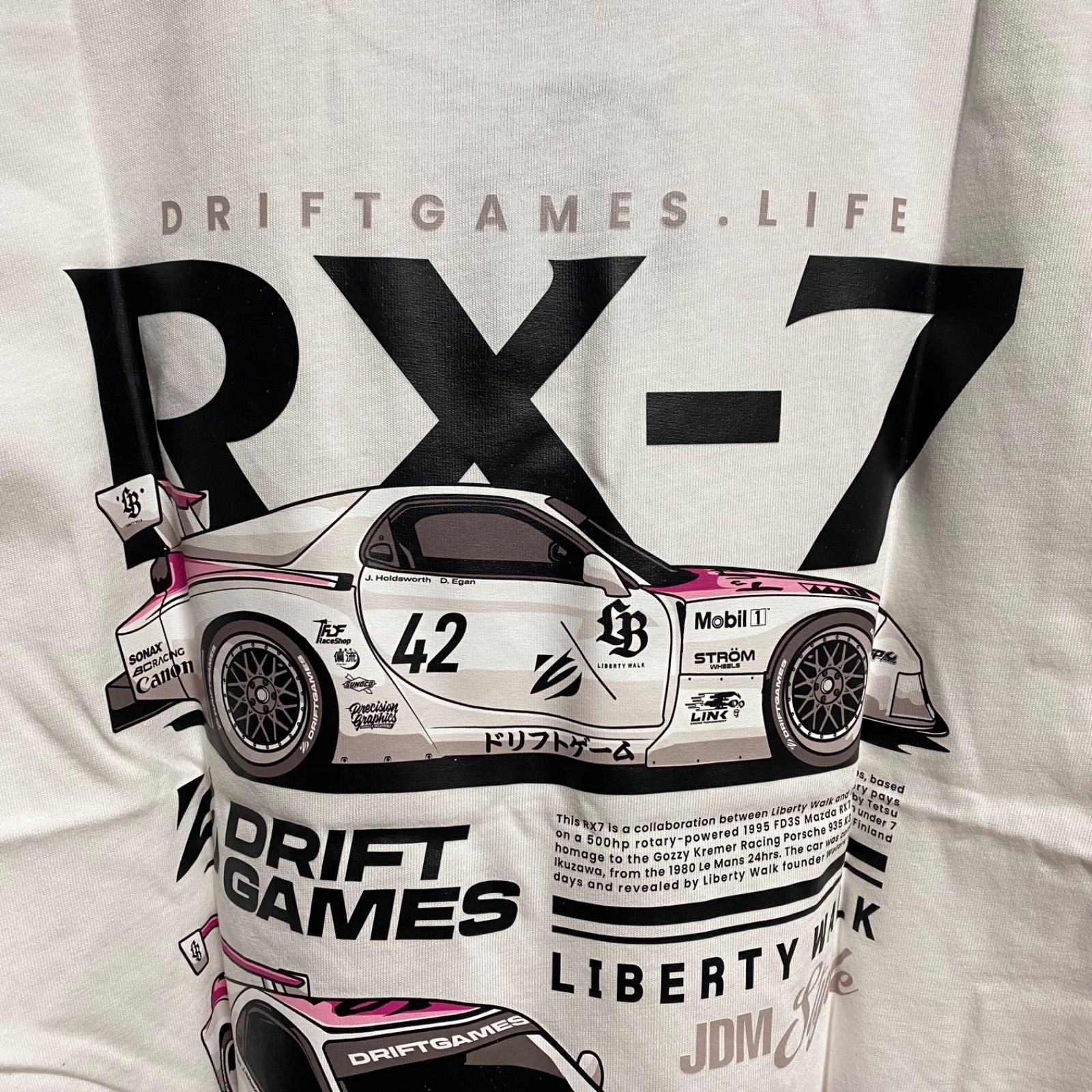 LIBERTY WALK リバティーウォーク DRIFT GAMES×LB RX-7 Tee Tシャツ