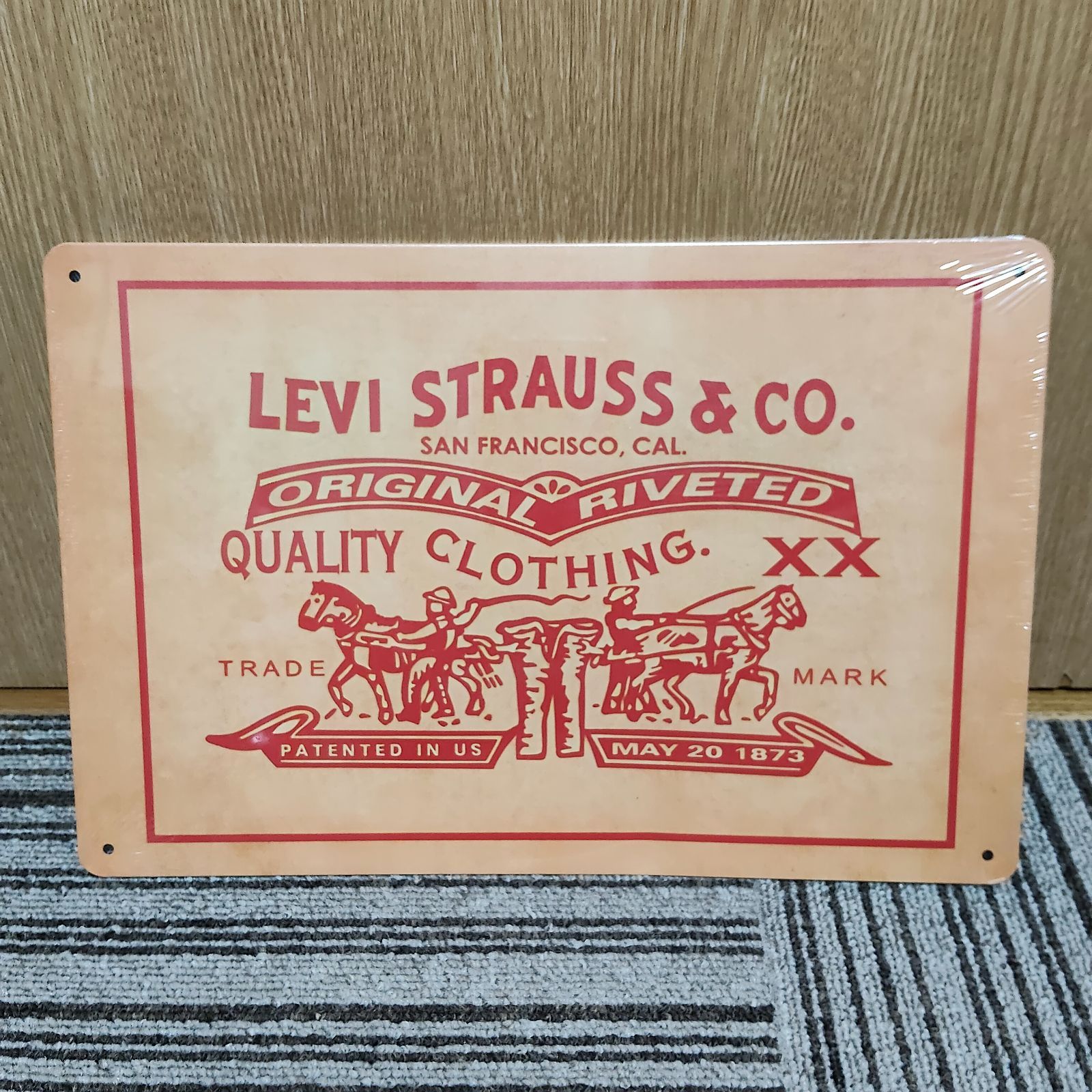 ブリキ看板 リーバイス レトロ看板 アメリカン雑貨 インテリア ブリキ