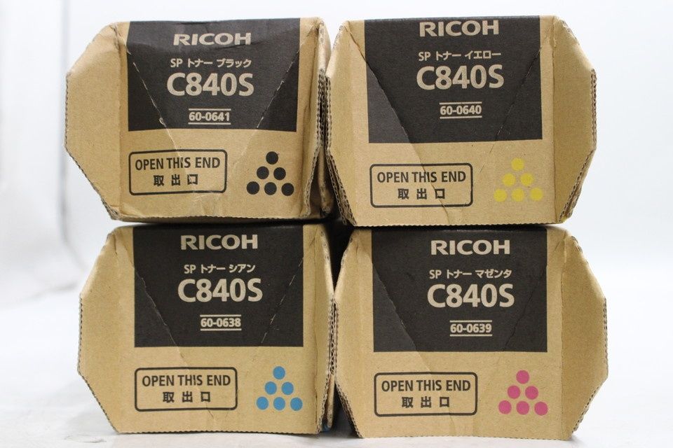 4色8本セット】RICOH SP トナー C840S KCMY 未使用 【公式通販】