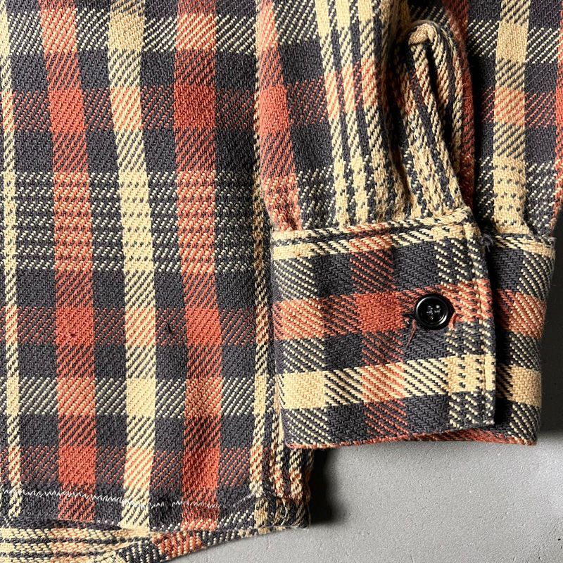 70s USA製 FROSTPROOF チェック ヘビー フランネル シャツ S / 70年代