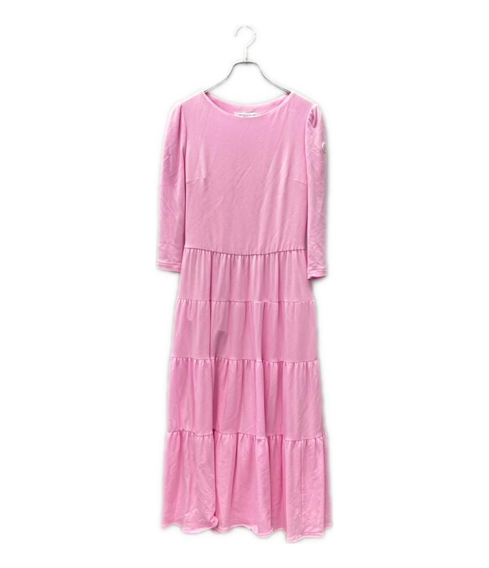 美品 ボーダーズアットバルコニー 長袖ワンピース レディース SIZE 38