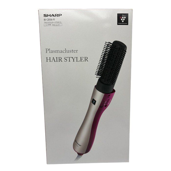 SHARP プラズマクラスター ヘアスタイラー IB-CB56-W未使用品 未使用品 シャープ プラズマクラスターイオンヘアスタイラー レッド系