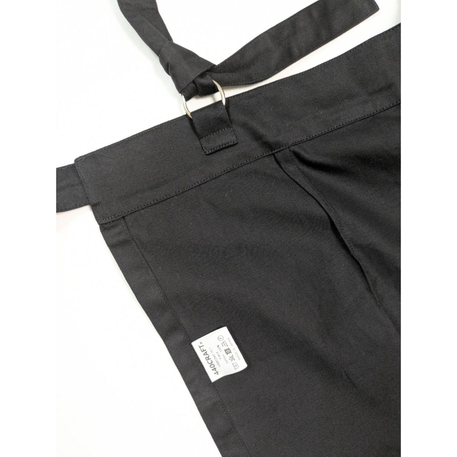 茶道 稽古着 エプロン ワンショルダー カフェ ユニフォーム 黒【black