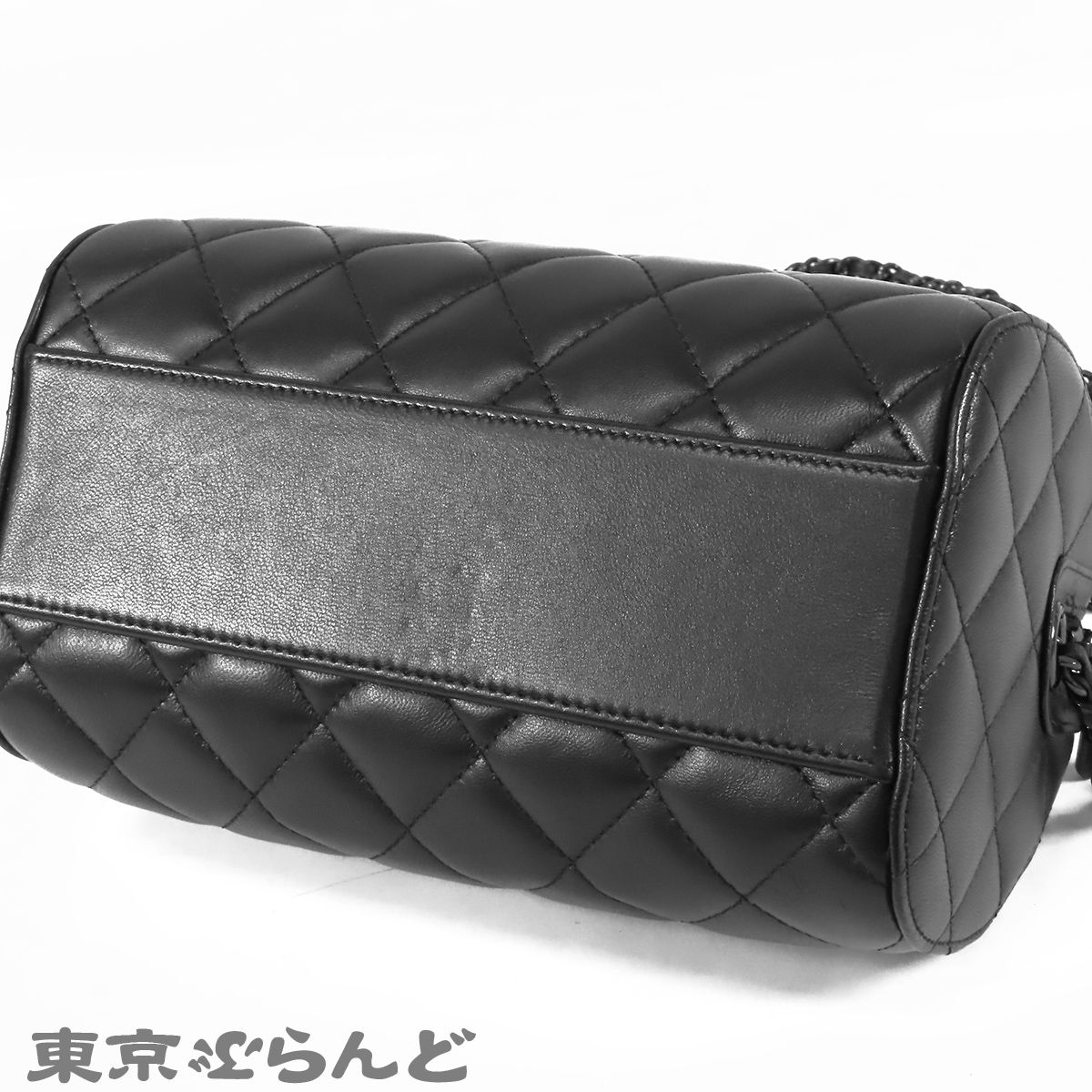 シャネル CHANEL ソーブラック ミニボストンバッグ AP4474 ブラック 黒