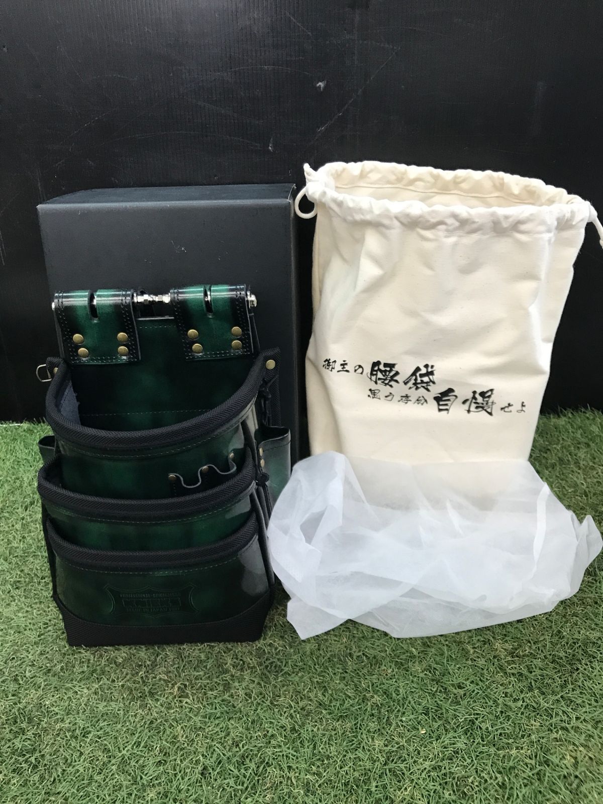【未使用品】【0906】ニックス(KNICKS) アドバンガラス革3段腰袋 ADV-301DDX-GR　ITAS2QKAUYS2 38,025円