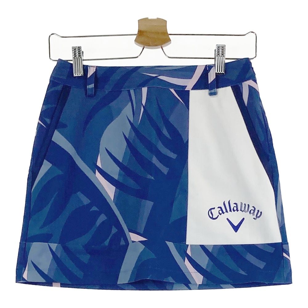 Callaway(キャロウェイ) スカート 青系 レディース LL ゴルフ用品 2411-0450 中古 キャロウェイ CALLAWAY スカート 花 プリーツスカート ストライプ柄