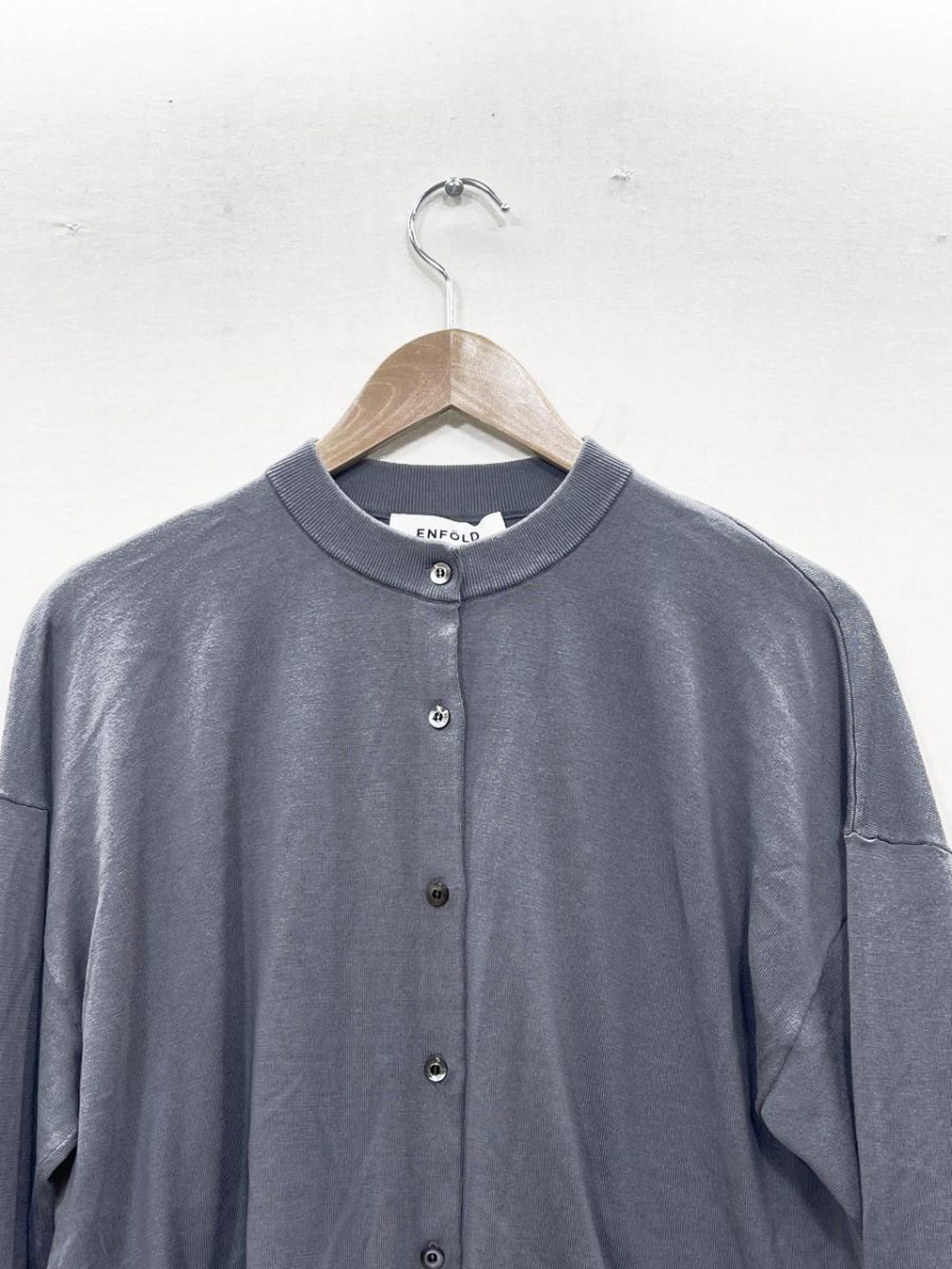 ENFOLD エンフォルド WIDE CROPPED CARDIGAN クルーネック