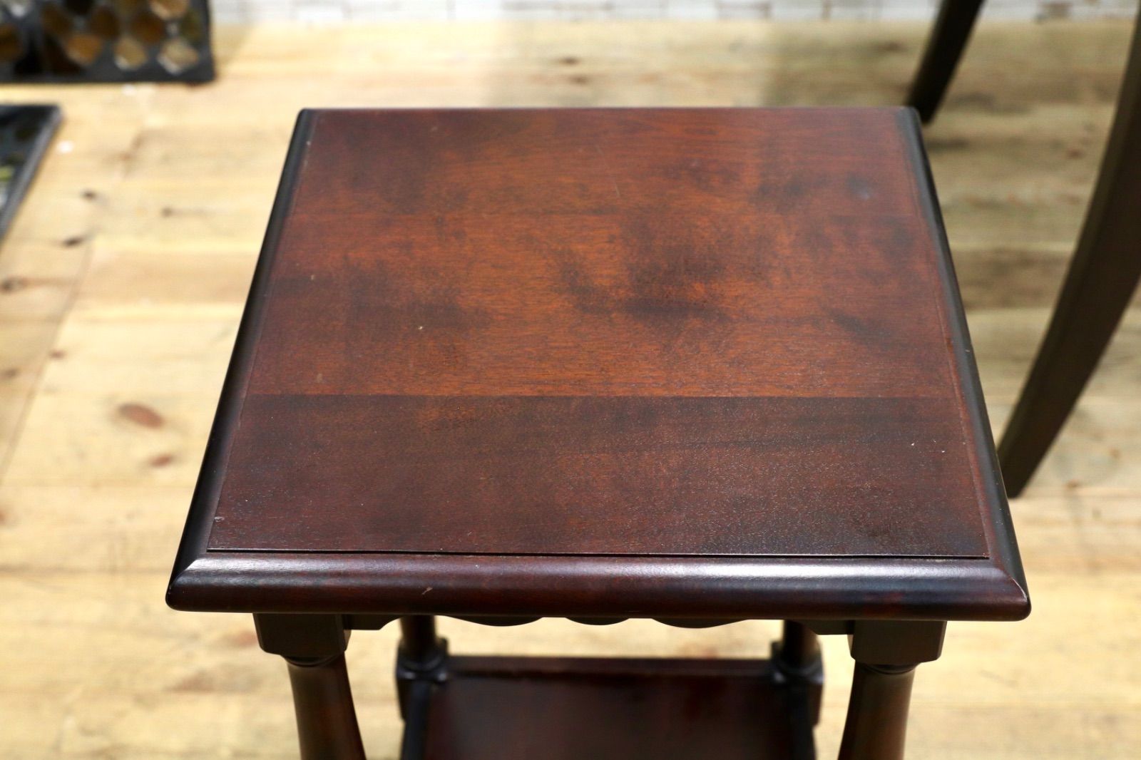 GMIS543C○北海道民芸家具 花台 飾り台 樺材 飛騨産業 和家具 レトロ